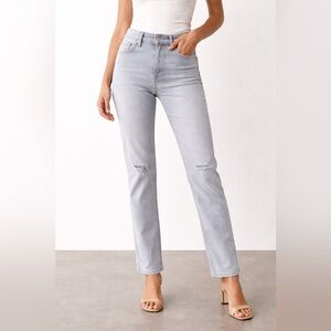 Pilcro Slim Straight Jeans Size 29 Light Wash Distressed Denim